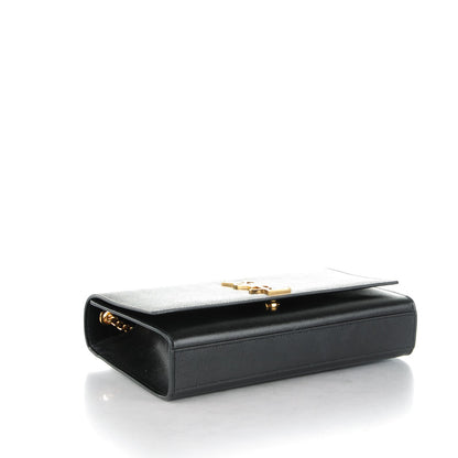 Saint Laurent Grain De Poudre Medium Classic Monogram Kate Satchel Black 4 of 6