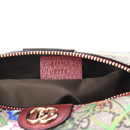 Gucci Soft GG Supreme Monogram Flora Calfskin Medium Ophidia Cosmetic Case Beige Ebony Multicolor Rosso 8 of 10