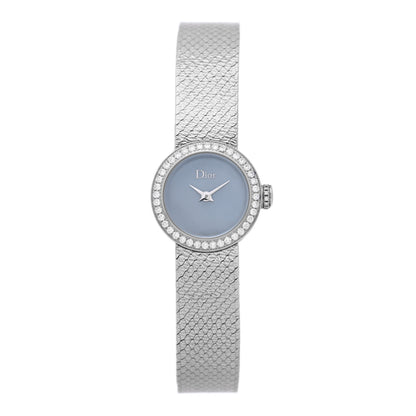 Christian Dior Stainless Steel Diamond Bezel Blue Mother of Pearl 19mm La D De Dior Quartz Watch 1 of 4