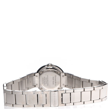 Tiffany Stainless Steel Diamond Bezel 24mm Atlas 2-Hand Quartz Watch Ice Blue 4 of 6
