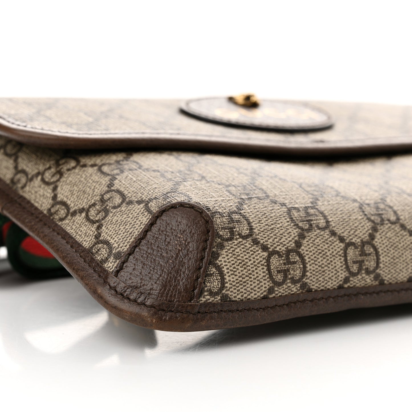 GG Supreme Monogram Neo Vintage Web Belt Bag Brown