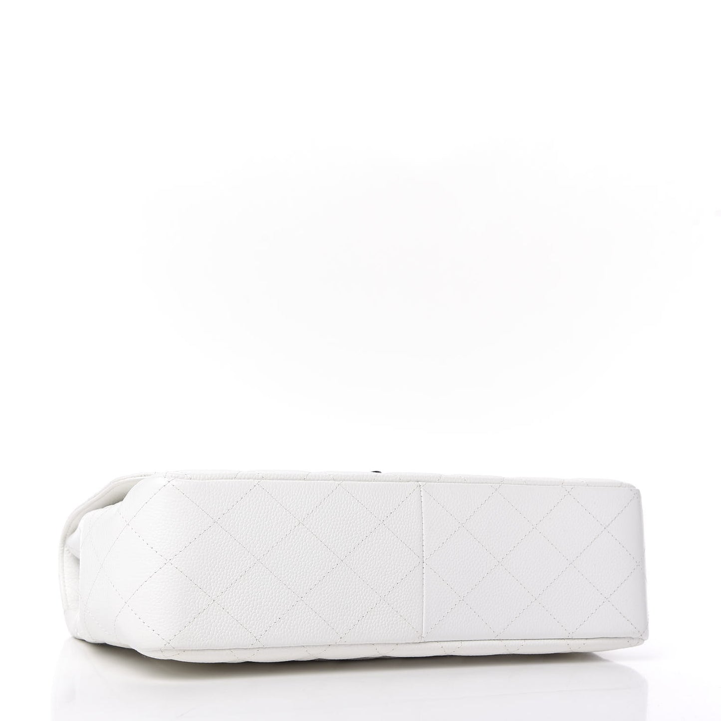 Caviar Quilted Jumbo Single Flap White