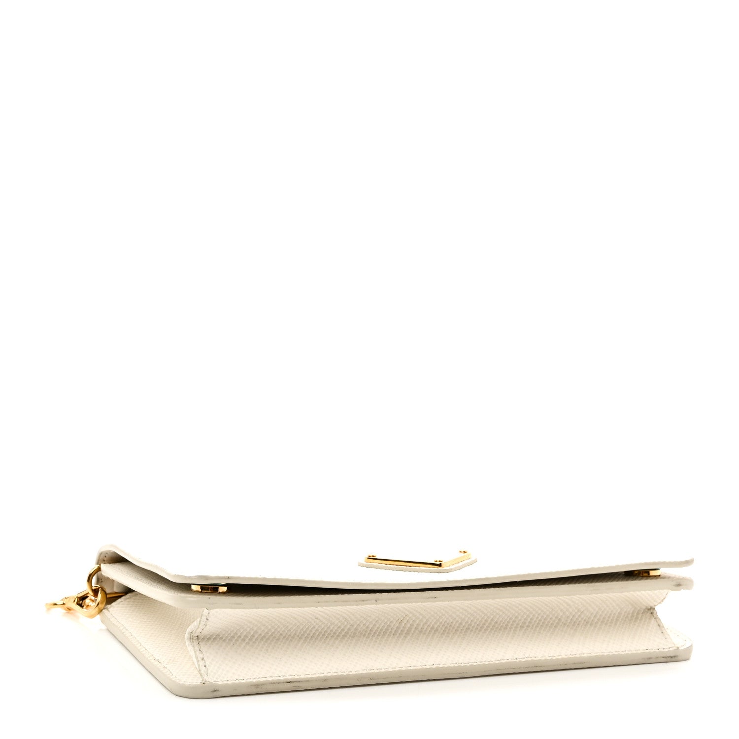 Prada Saffiano Cuir Triangle Logo Miniborse White 3 of 8