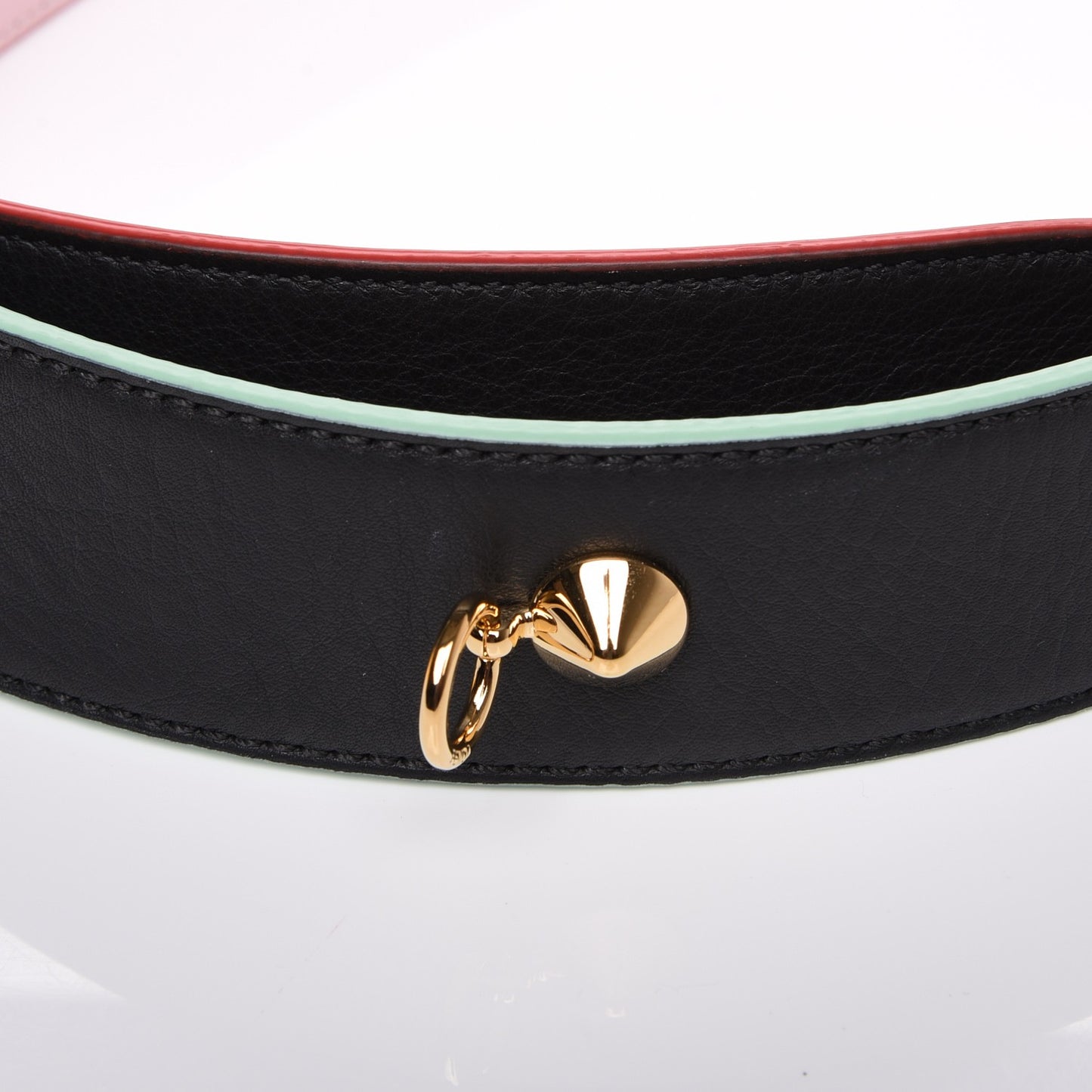 Vitello Dolce Tri-Color Buttoned Strap You Black Peonia Cuoio