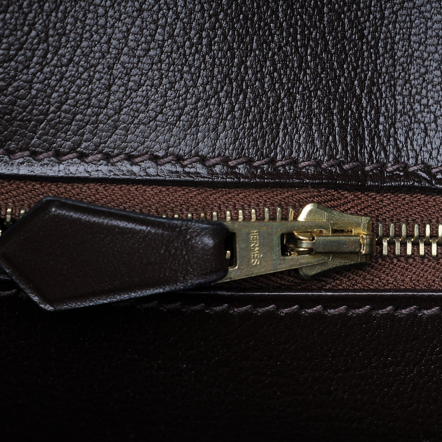 Hermes Box Vibrato Birkin 35 Chocolate 23 of 24