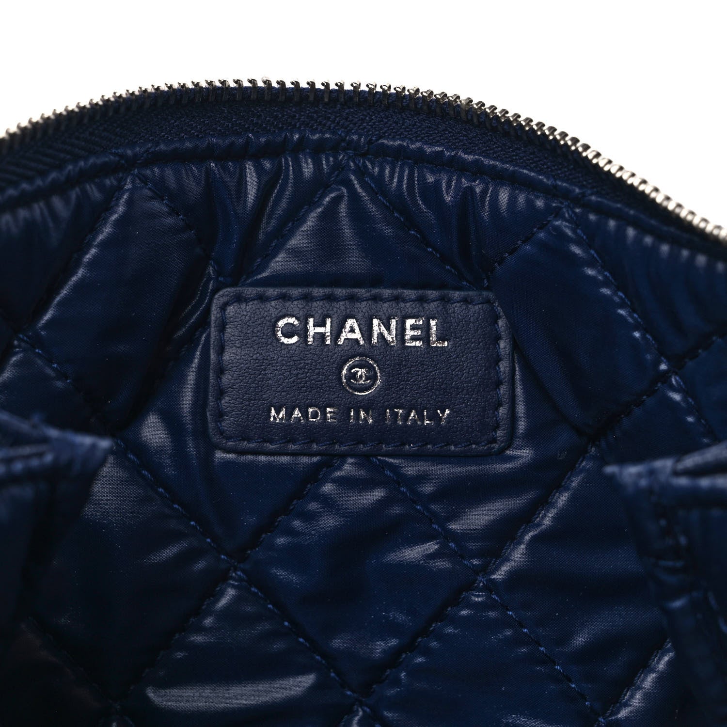 Chanel Caviar Quilted Cosmetic Case Navy 6 of 9
