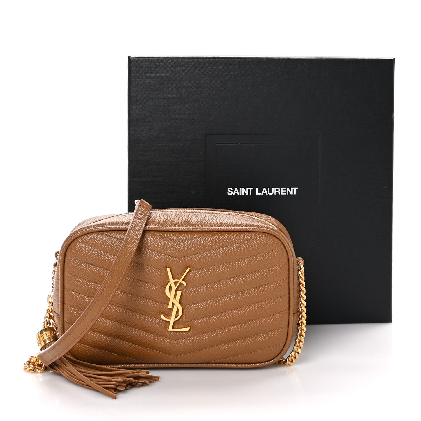 Grain De Poudre Matelasse Monogram Mini Lou Camera Bag Dark Natural