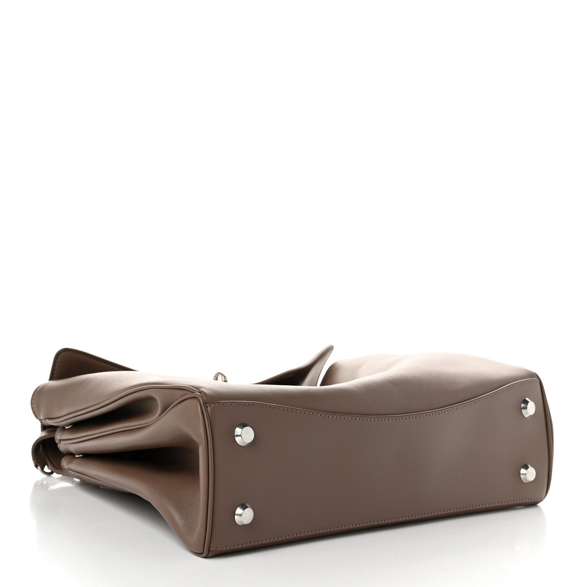 Natural Smooth Medium Rodeo Top Handle Handbag Taupe