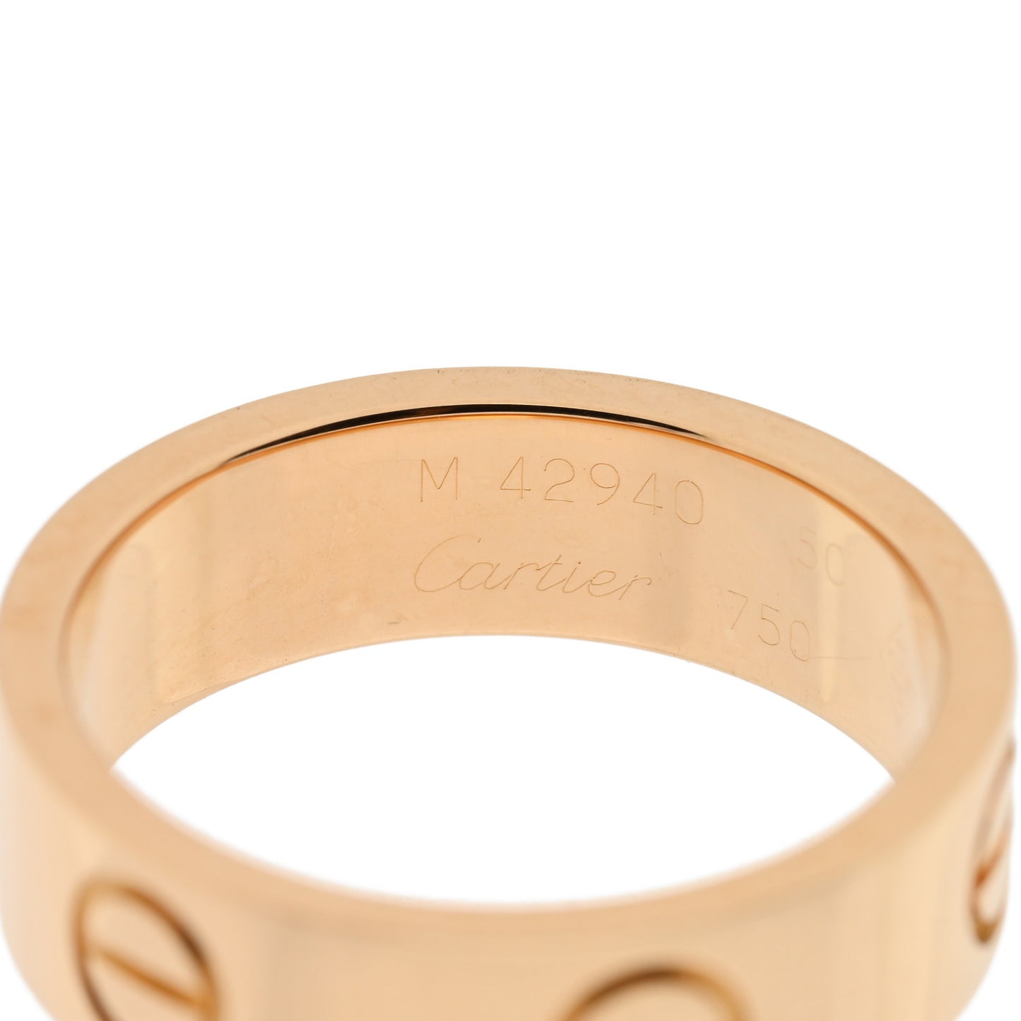18K Yellow Gold 5.5mm LOVE Ring 50 5.25