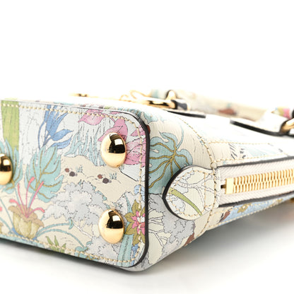 Gucci New Shangai Calfskin Tiger Savanah Web Mini Horsebit 1955 Top Handle Bag Chalky White Multicolor 10 of 11