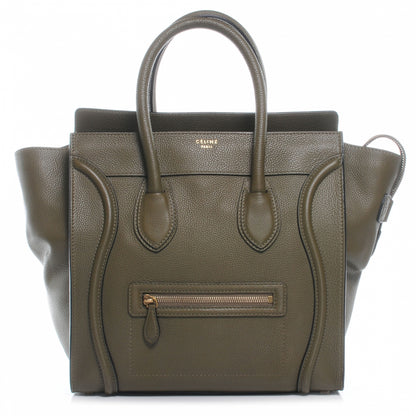 Celine Drummed Calfskin Mini Luggage Jungle 1 of 10