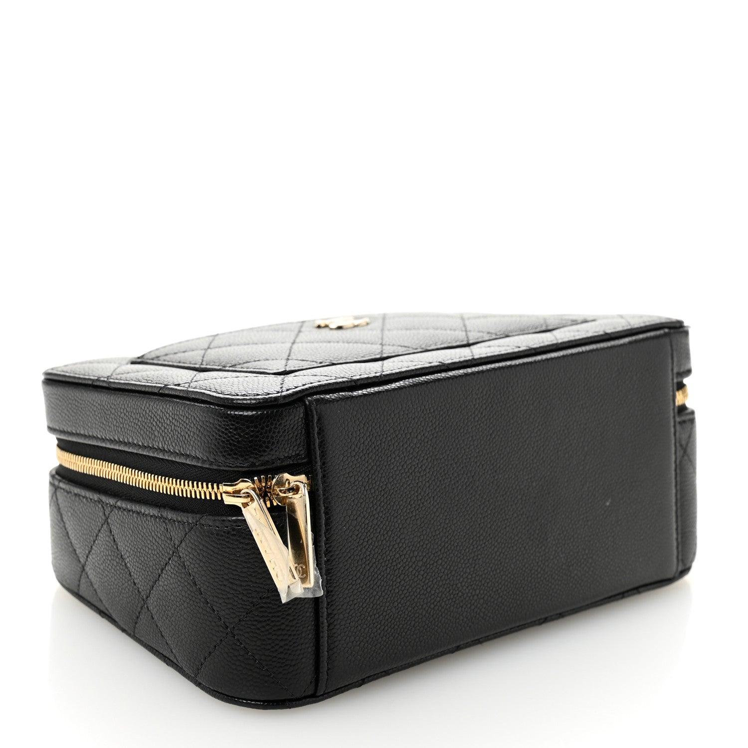 Chanel Caviar Quilted Top Handle Vanity With Chain Black 4 of 10