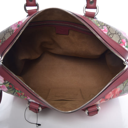 Gucci GG Supreme Monogram Blooms Medium Boston Beige Multicolor Dry Rose 6 of 10