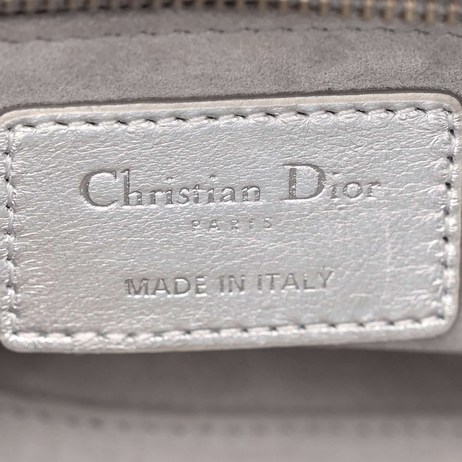 Christian Dior Metallic Lambskin Cannage Small My ABCDior Lady Dior Silver 6 of 15