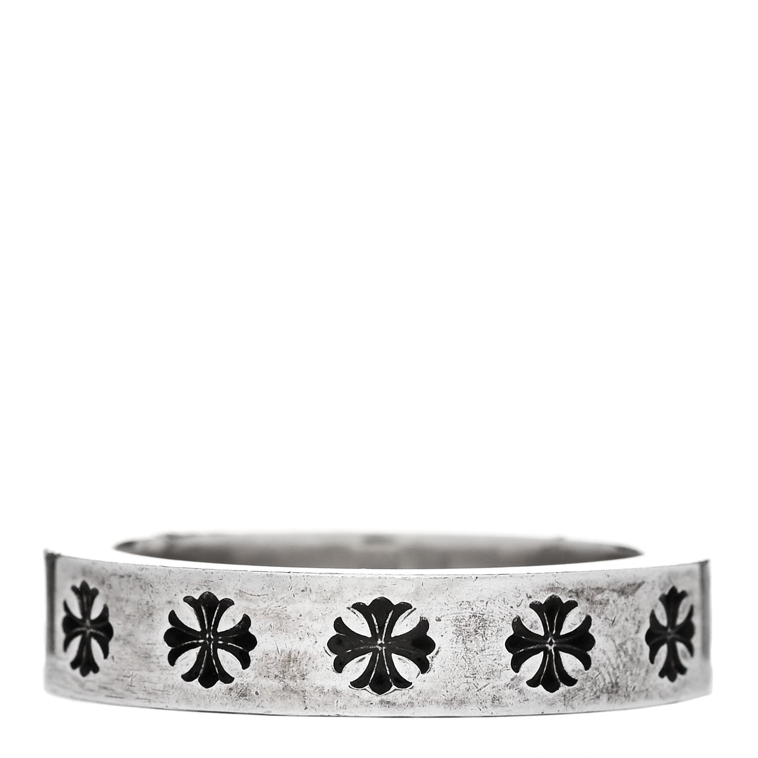 Chrome Hearts Sterling Silver Cross CH Forever Spacer Ring 69 12.5 3 of 5