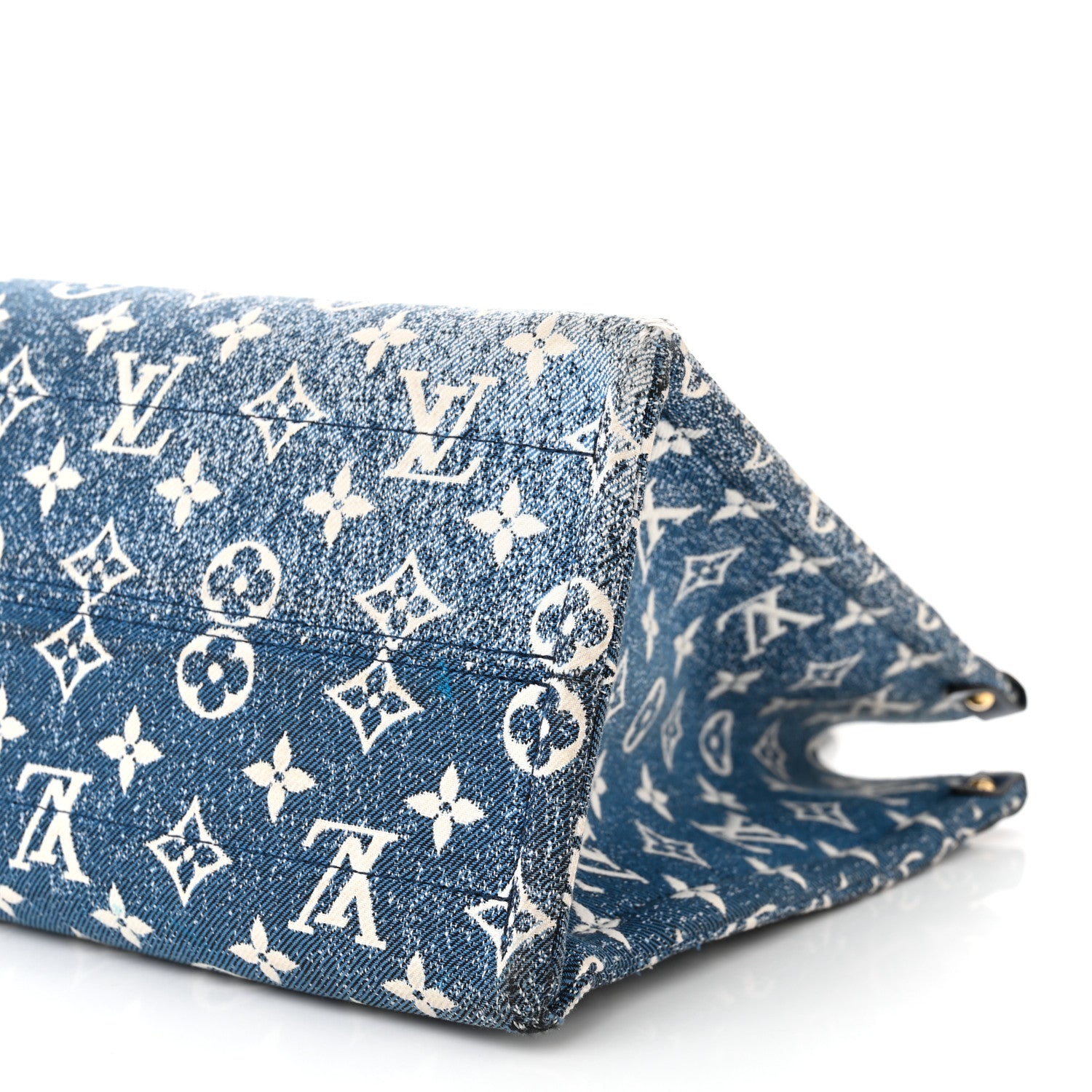 Louis Vuitton Monogram Jacquard Denim Onthego MM Bleu 9 of 12