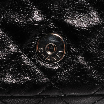 Chanel Glazed Calfskin Mini Reissue Pouch Charm Key Chain Black 6 of 7