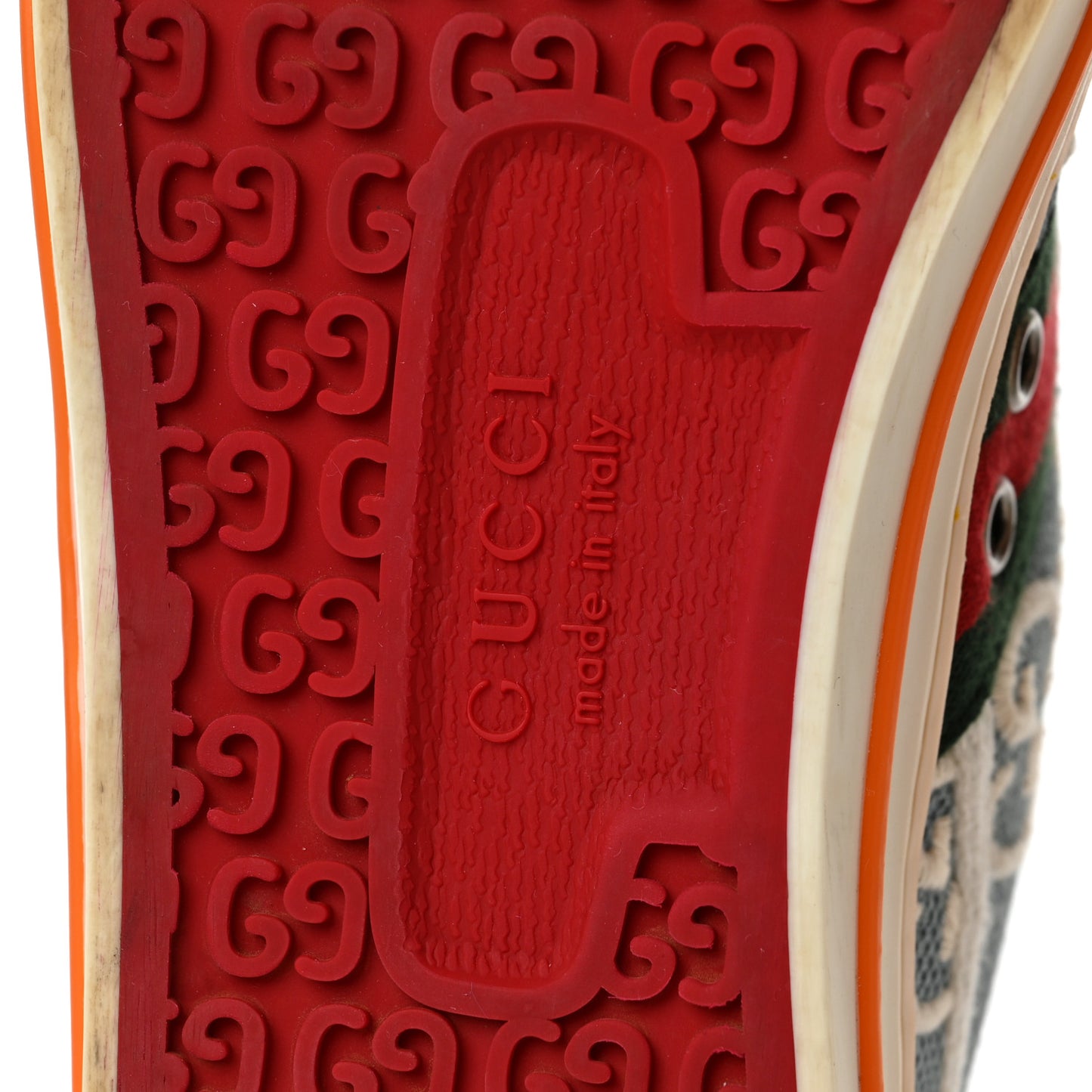 Cotton GG Monogram Web Womens 1977 Tennis Sneakers 36 Philod Ivory Mystic White