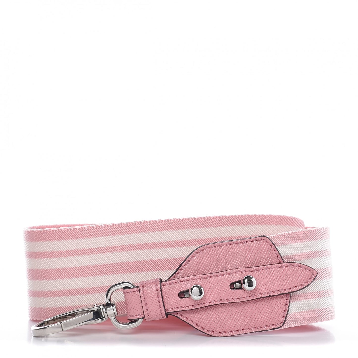Saffiano Striped Fabric Nastro Righe Shoulder Strap Petalo