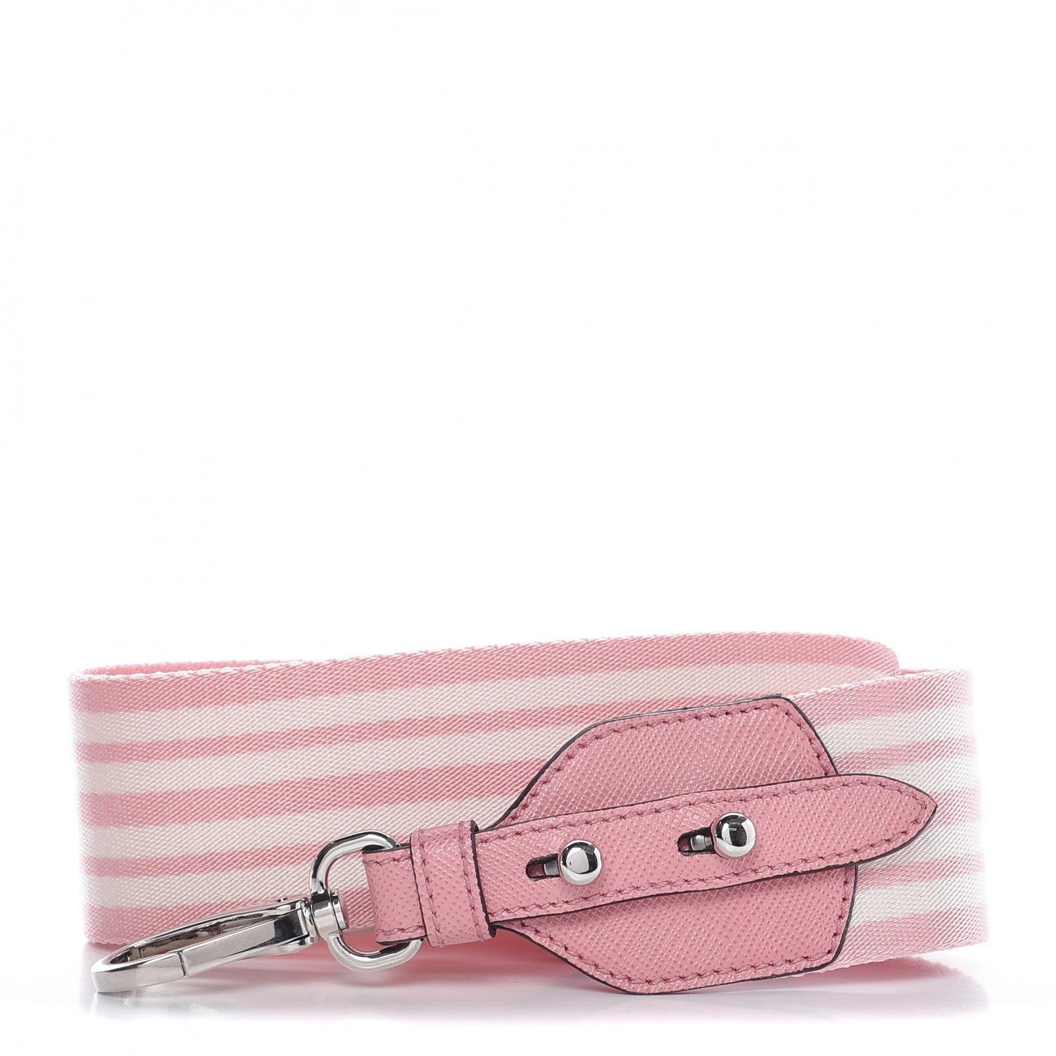 Prada Saffiano Striped Fabric Nastro Righe Shoulder Strap Petalo 1 of 4