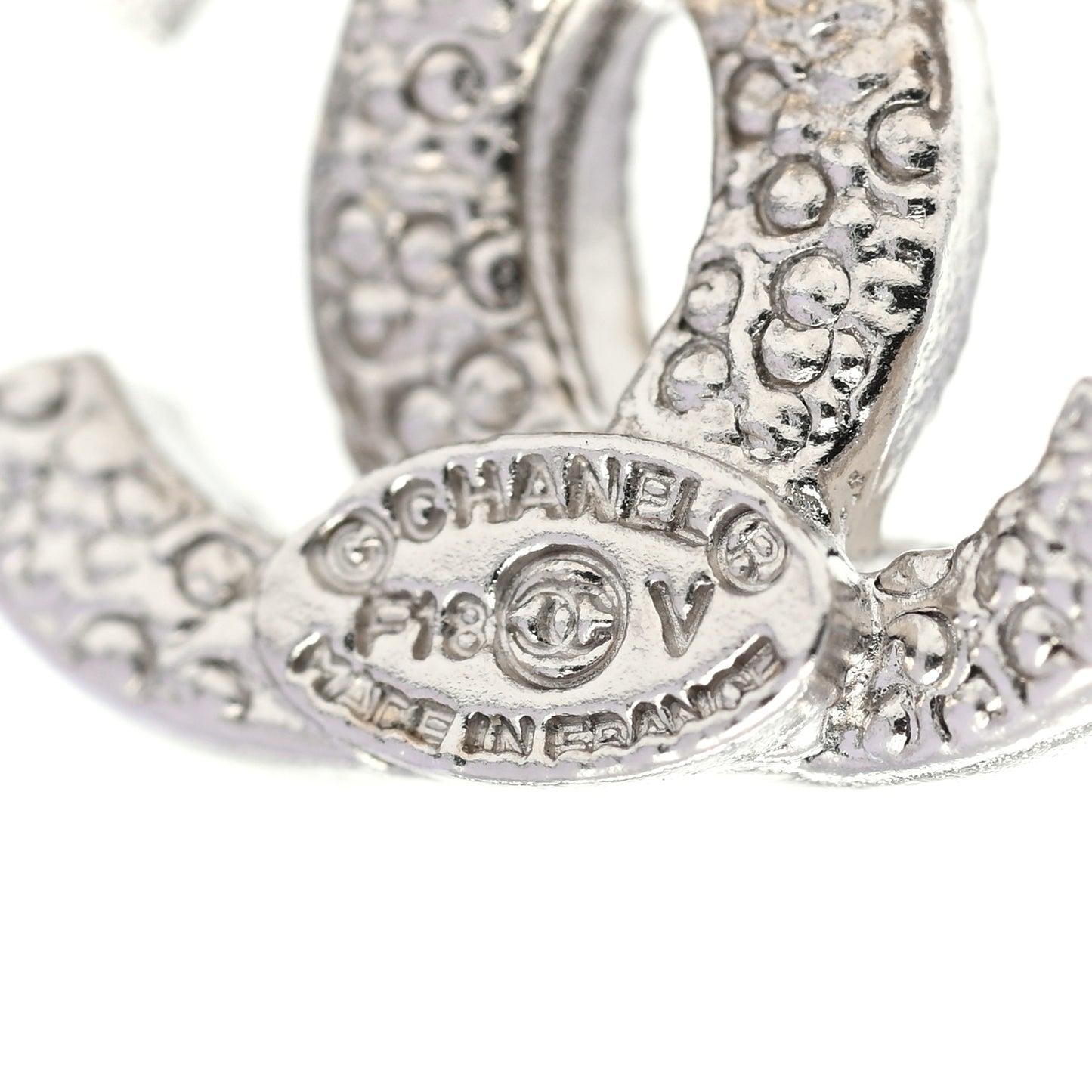 Crystal Mini CC Earrings Silver