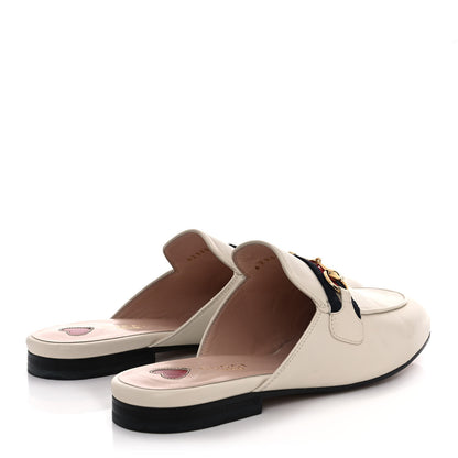 Gucci Malaga Kid Web Womens Horsebit Slippers 37 Mystic White 4 of 10