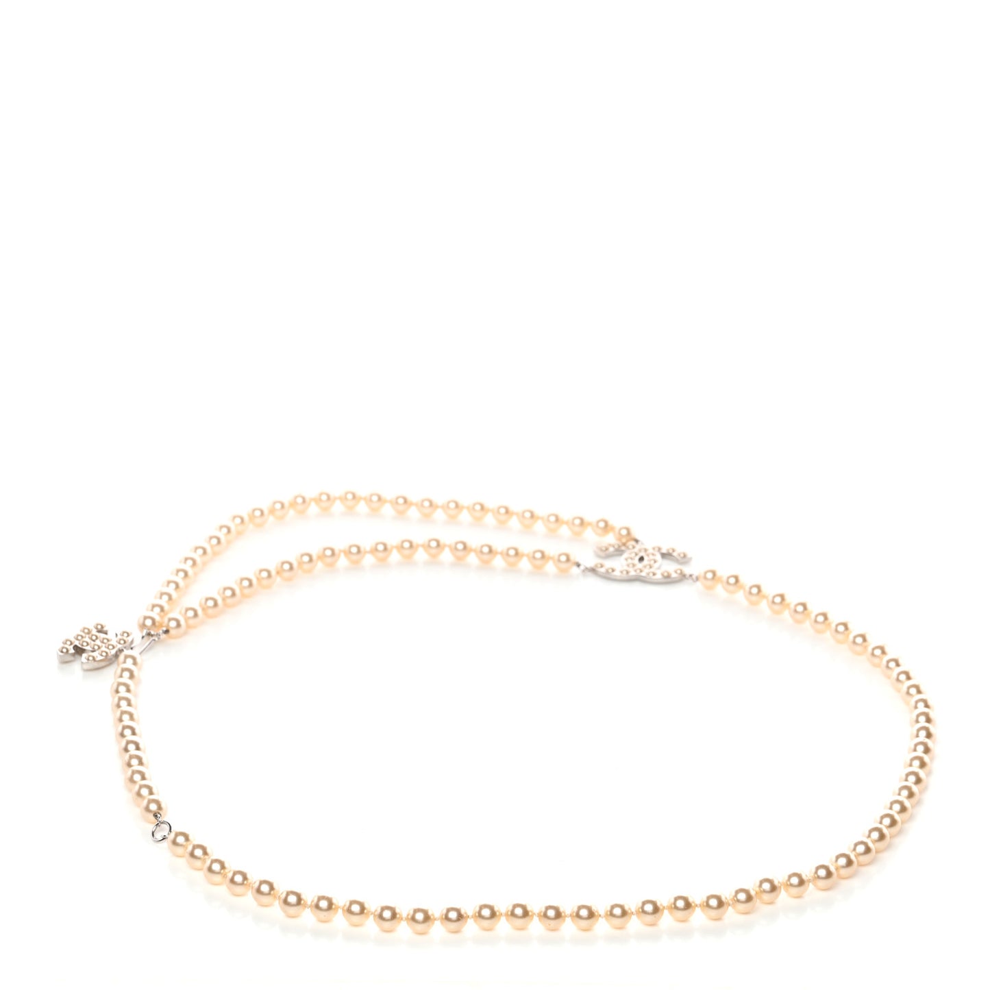 Pearl CC Double Strand Belt Silver