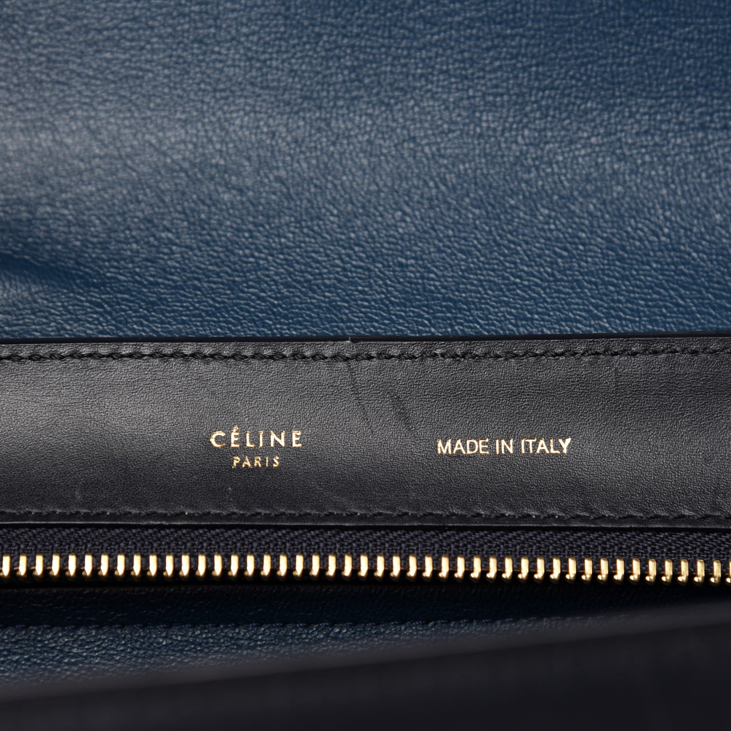 Celine Smooth Calfskin Medium Tri-Color Trapeze Cobalt 11 of 13