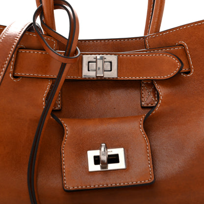 Balenciaga Vegetable Tanned Lambskin Mini Bel Air Carry All Bag Tan Cowboy 7 of 12