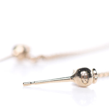 Chanel Metal Pearl Quilted CC Drop Earrings Gold 3 of 4