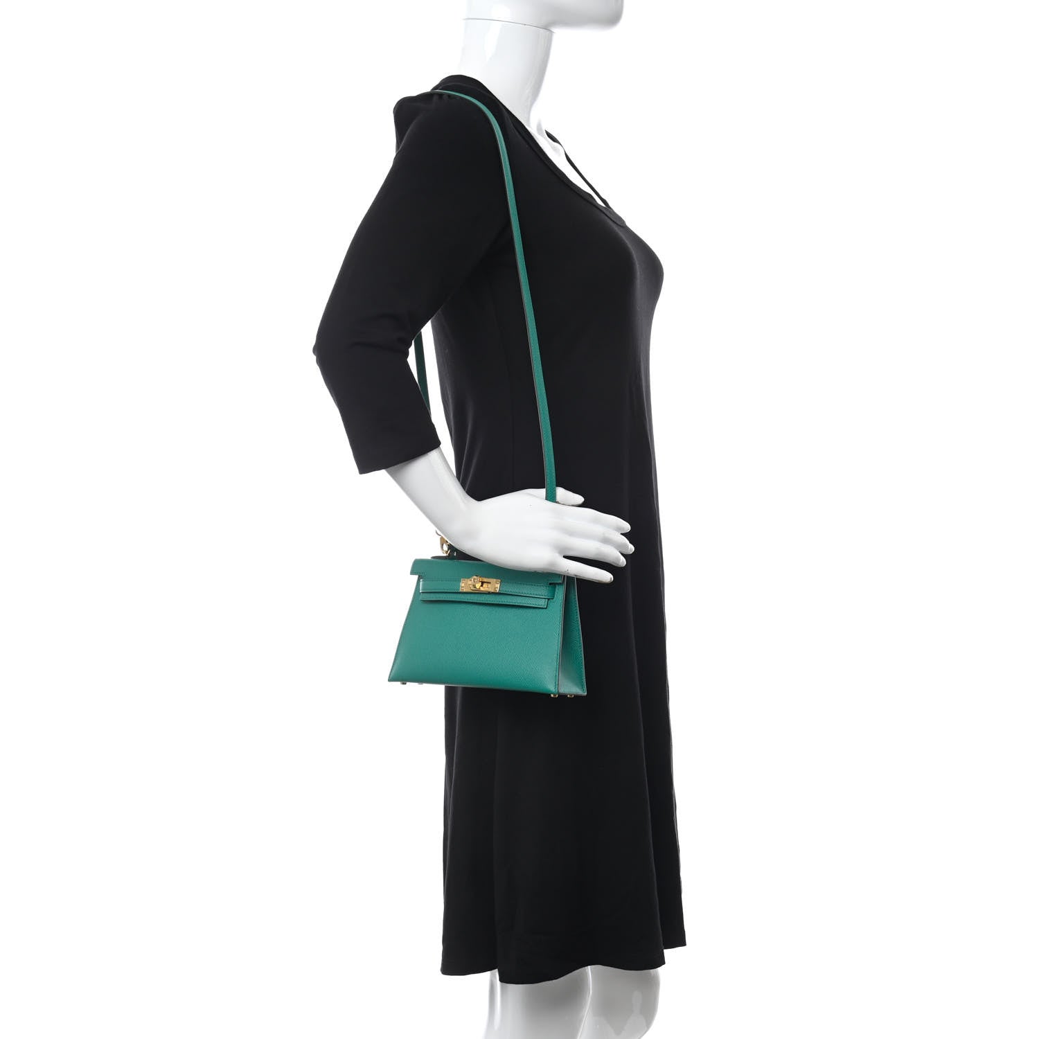 Hermes Epsom Mini Kelly Sellier 20 Vert Jade 2 of 11