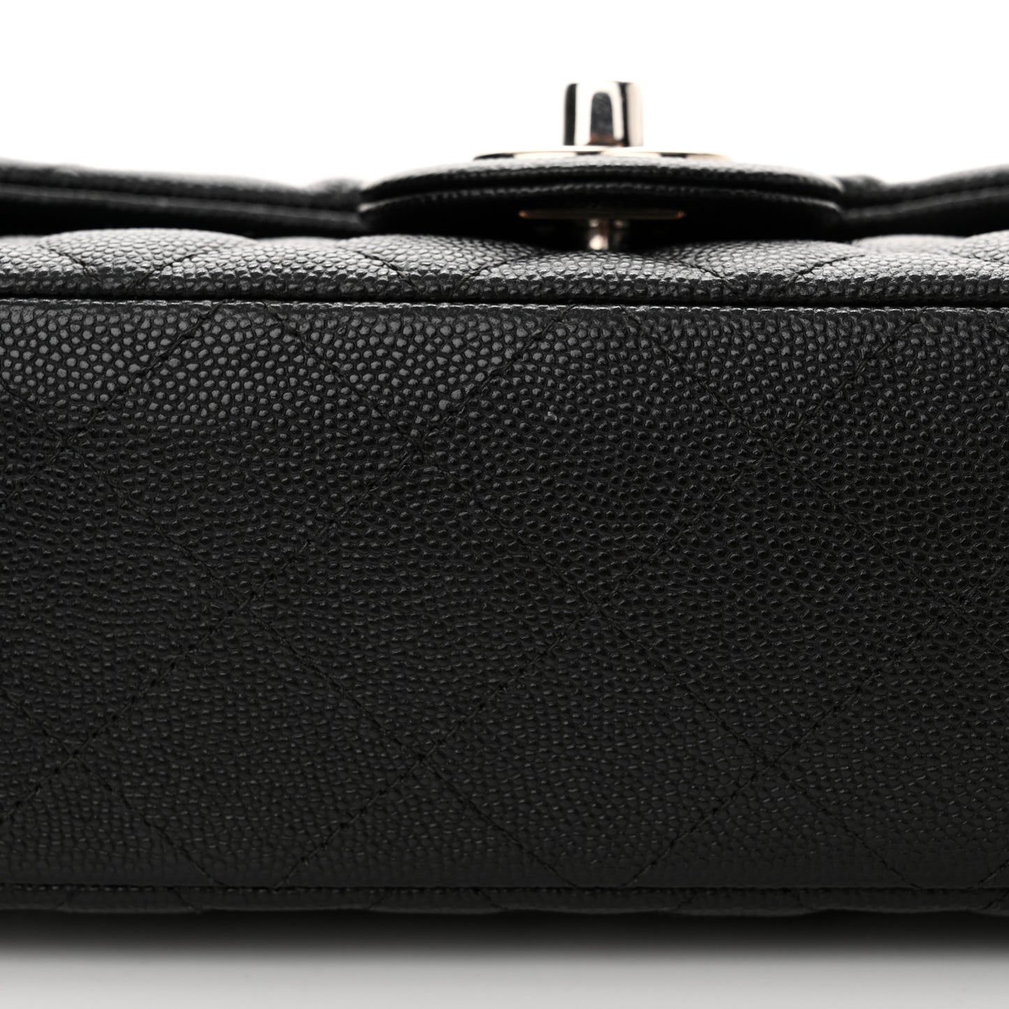 Caviar Quilted Mini Rectangular Flap Black