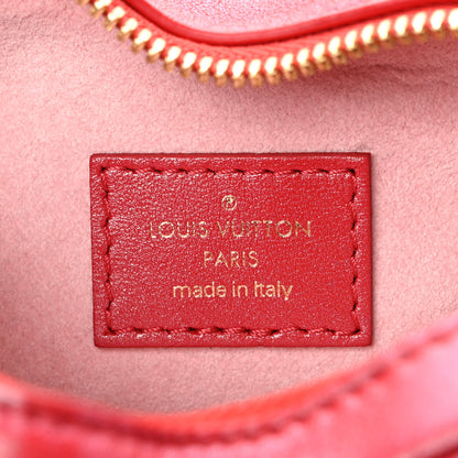 Louis Vuitton Lambskin Embossed Monogram Fall In Love Sac Coeur Heart Chain Bag Lipstick Red 6 of 9