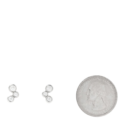 Tiffany Platinum Diamond Bubbles Stud Earrings 2 of 4