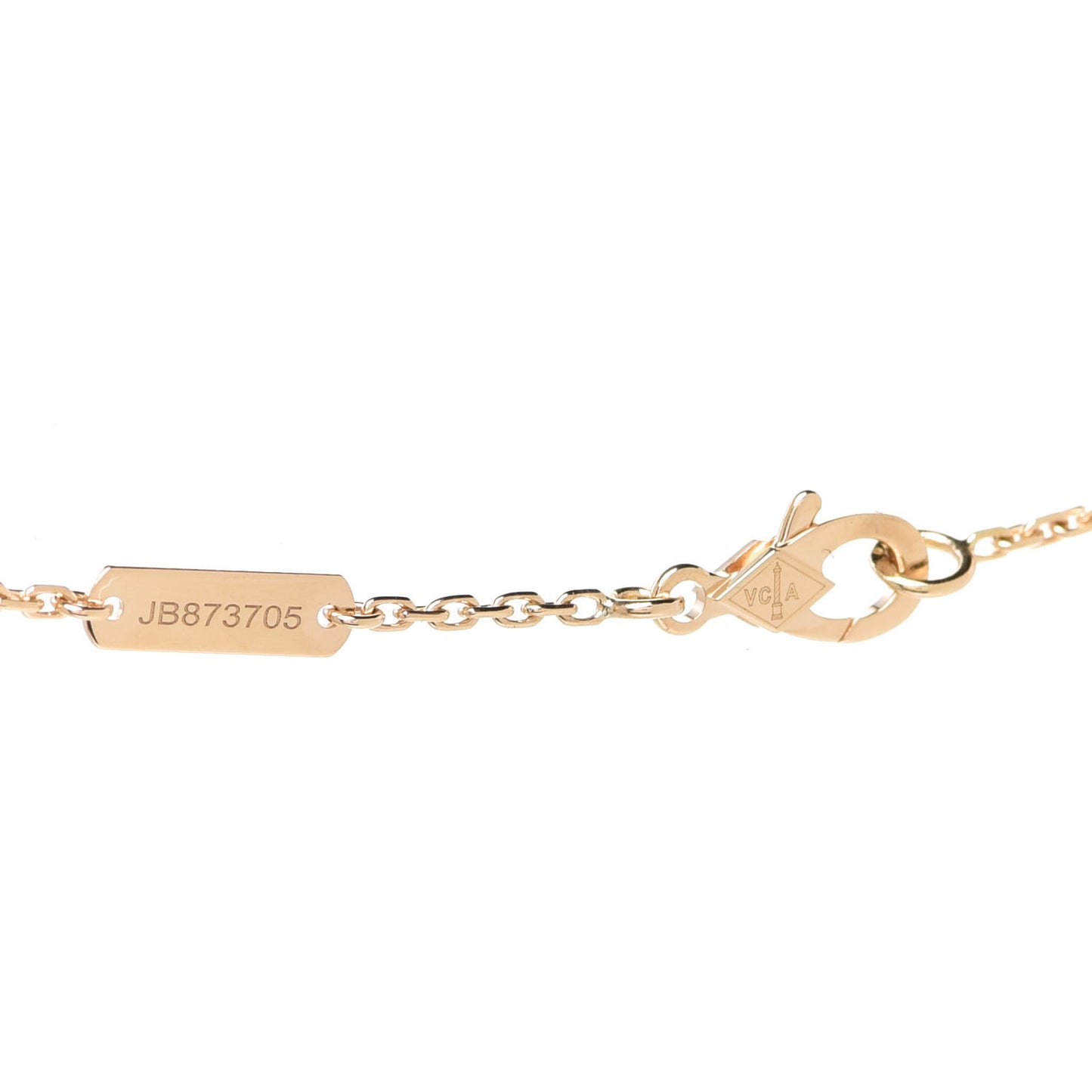 18K Yellow Gold Carnelian Vintage Alhambra Pendant Necklace