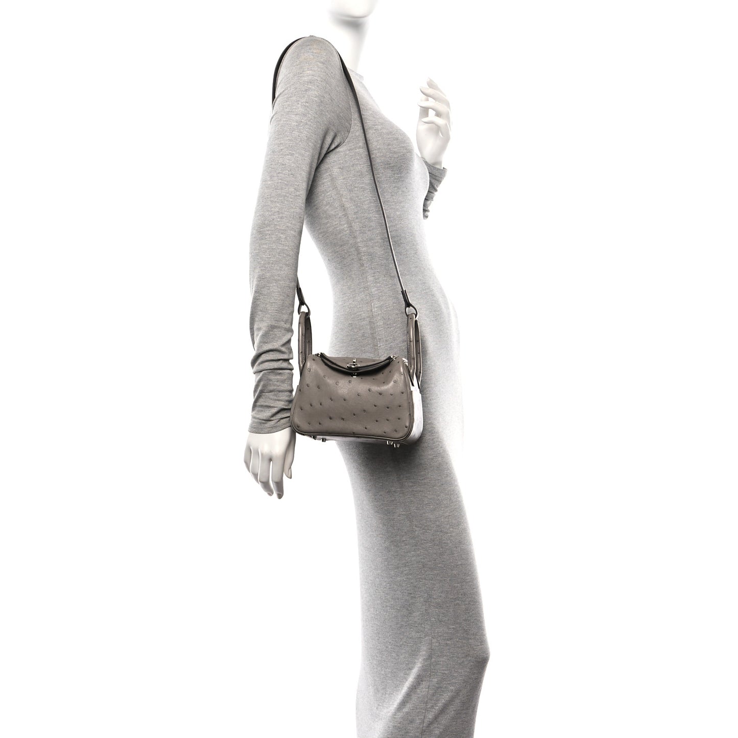 Ostrich Mini Lindy 20 Gris Tourterelle