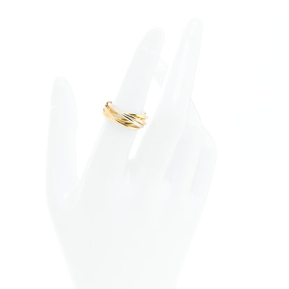 Cartier 18K Pink White Yellow Gold 7 Band Trinity Ring 51 5.75 2 of 6