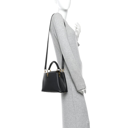 Louis Vuitton Taurillon Capucines BB Black 2 of 10