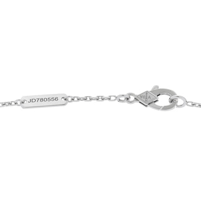 Van Cleef & Arpels 18K White Gold Chalcedony Vintage Alhambra Pendant Necklace 3 of 4