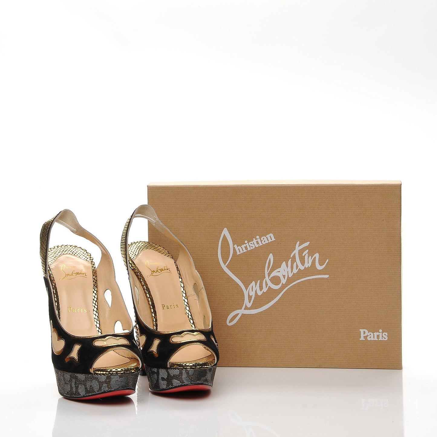Suede Lame Miralep 140 Pumps 39.5 Black Gold