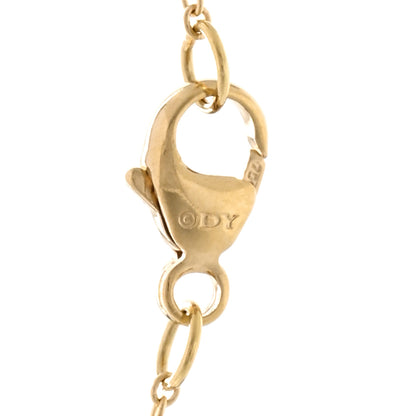 David Yurman 18K Yellow Gold Diamond Initial A Charm Pendant Necklace 5 of 6