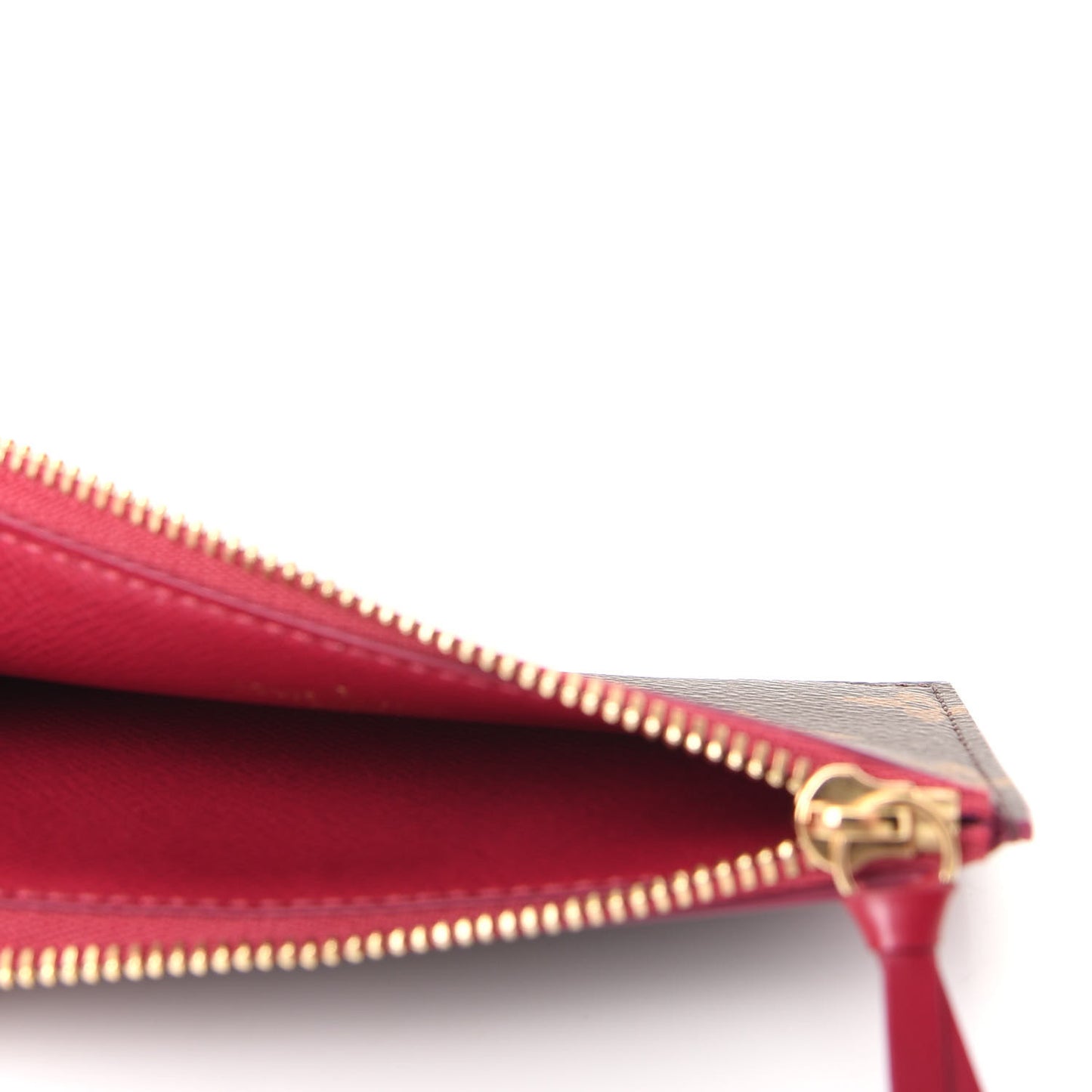 Monogram Zipped Card Holder Fuchsia