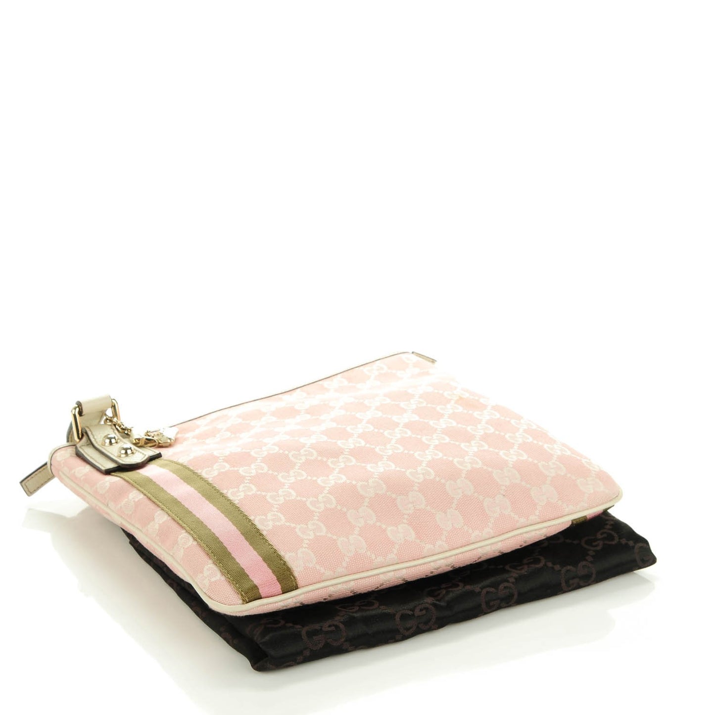 Monogram Web Jolicoeur Charms Messenger Pink