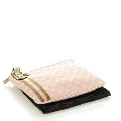 Gucci Monogram Web Jolicoeur Charms Messenger Pink 4 of 9