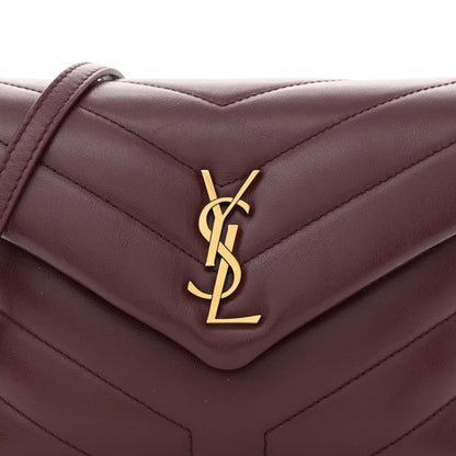 Saint Laurent Calfskin Y Quilted Monogram Toy Loulou Monogram Crossbody Bag Rouge Legion 9 of 14