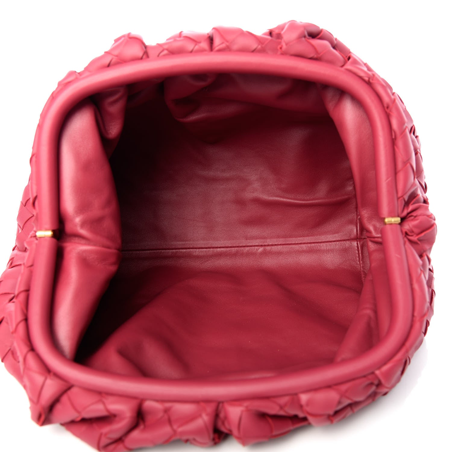 Bottega Veneta Nappa Maxi Intrecciato The Pouch Oversized Clutch Amaranto 5 of 7