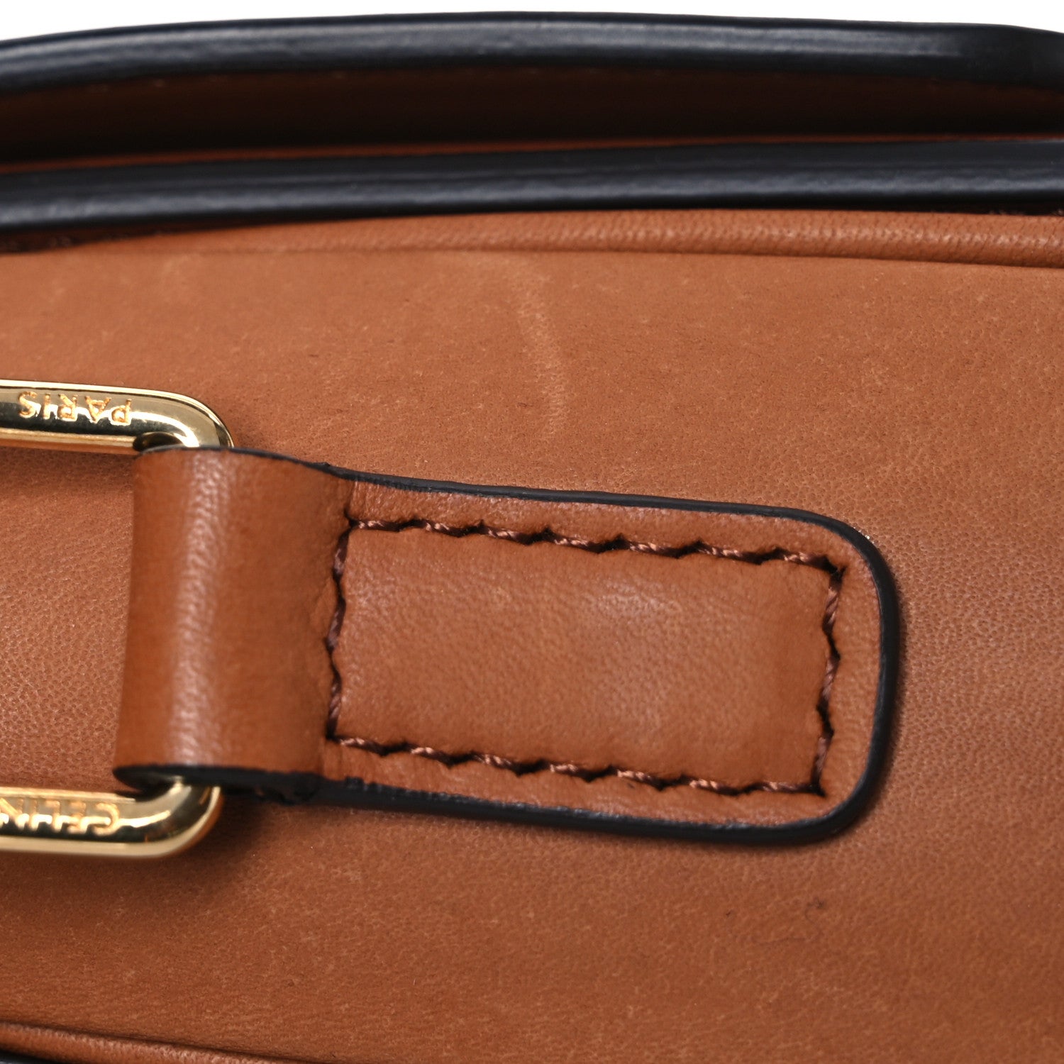 Celine Textile Calfskin Teen Triomphe Bag Natural Tan 15 of 19