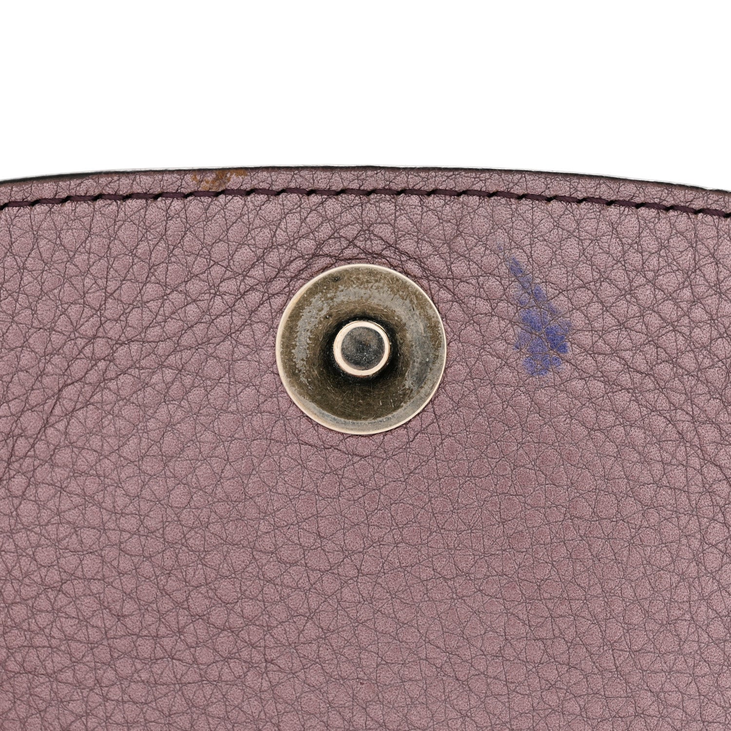 Gucci Metallic Pebbled Calfskin Small Soho Flap Crossbody Purple 11 of 13