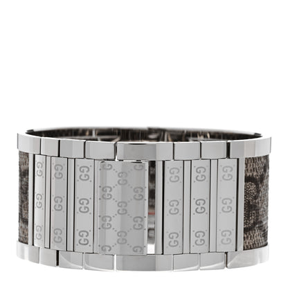 Gucci Stainless Steel Canvas 33mm Twirl Monogram Quartz Watch Brown 3 of 4