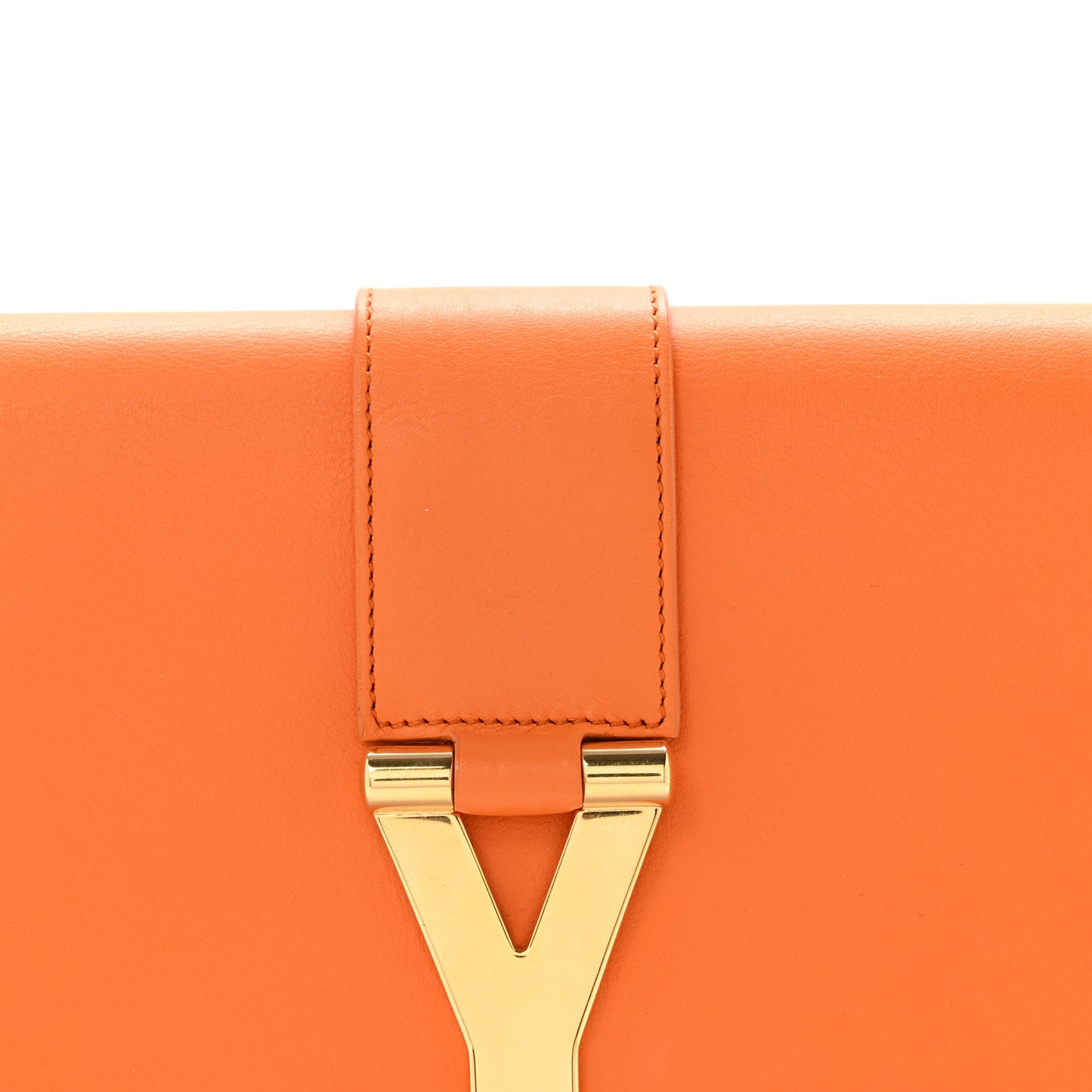 Calfskin Classic Y Ligne Wallet Orange